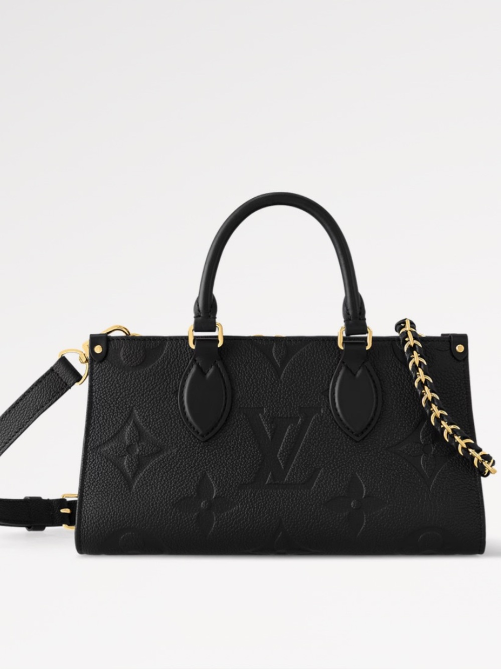 Louis Vuitton Black Embossed Monogram Mini Top-Handle and LV Sara wallet